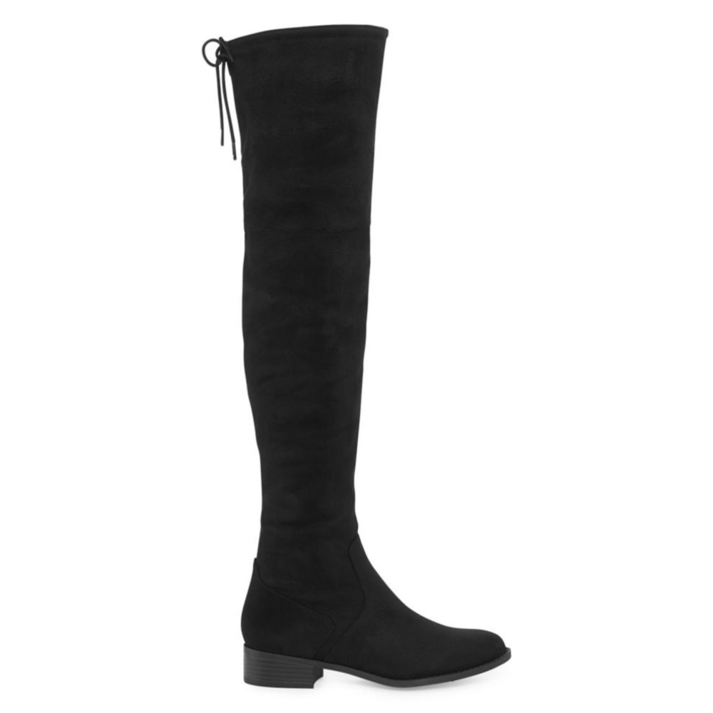 Over the knee thigh high black boots